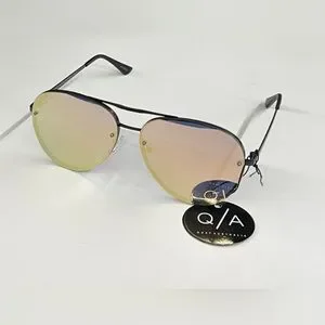 Quay Australia Cool Innit Black/Pink Mirror Lenses Quay Australia Nightfall Sunglasses Shield Matte Black Pink  main image 3